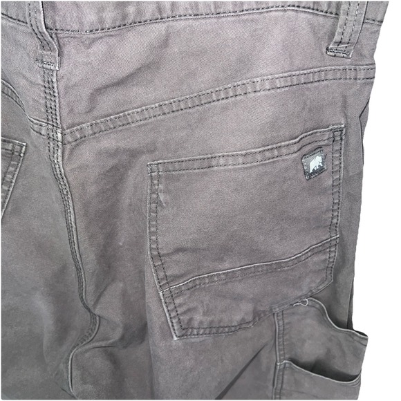 Berne Highland Flex Duck Carpenter Relaxed Fit Pants Men's 34x30 Gray - Picture 2 of 8